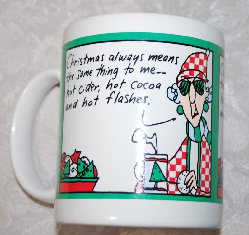 Hallmark Maxine Christmas Mug Grouchy Old Lady Wisdom on a Mug