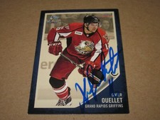XAVIER OUELLET SIGNED AUTOGRAPHED 2014 CHOICE GRAND RAPIDS GRIFFINS TEAM CARD