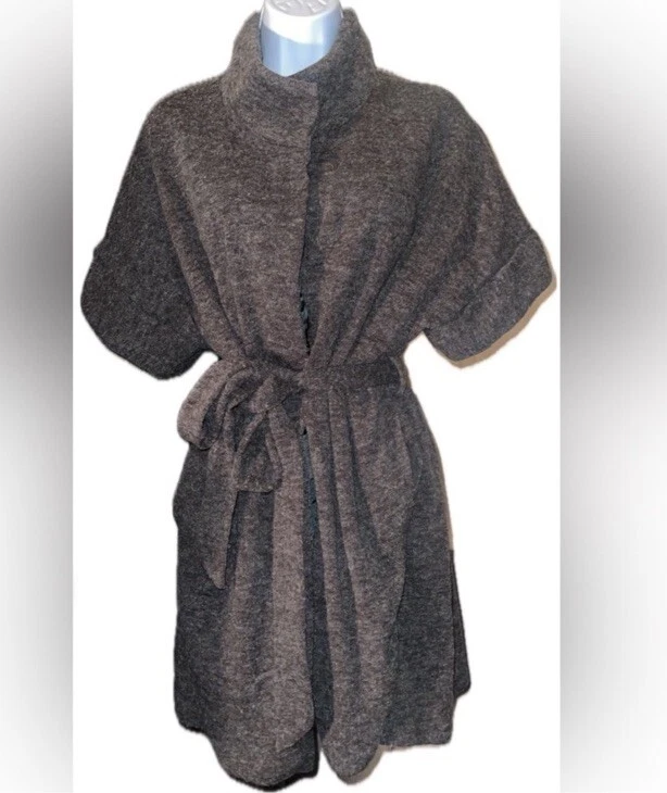 Cárdigan de manga corta Ya Los Angeles con botones a presión cuello alto pequeño  Foto 3 de 4