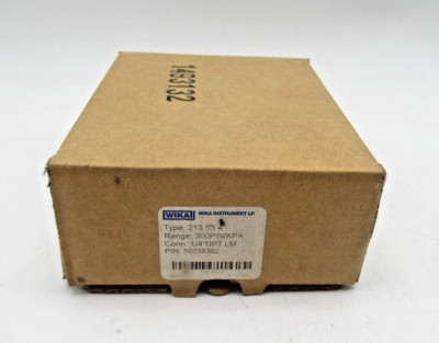 WIKA 50238302 PRESSURE GAUGE  213.53, 4'' 300PSI/KPA 1/4'' NPT LM *BRAND NEW*