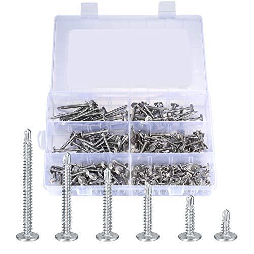 Set di 210 Viti Autofilettanti in Acciaio Inox, Assortimento Viti (c3n)