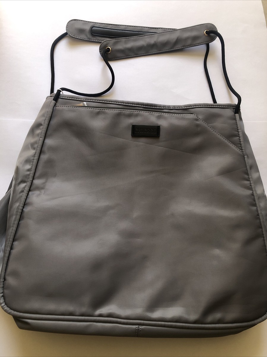 chiceco basic spacious travel tote shoulder bag Chiceco Gray Nylon Travel Yoga Gym Tote Bag