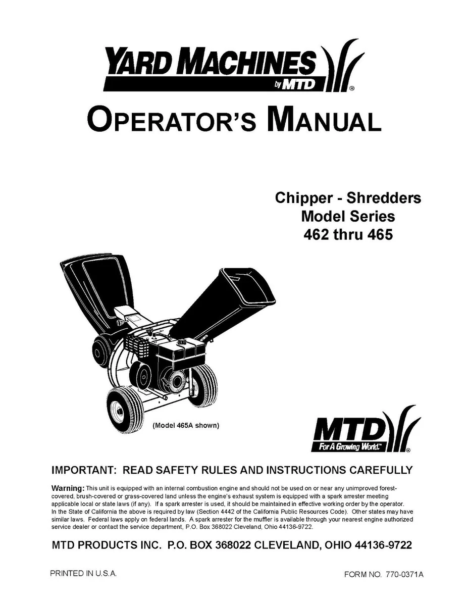 Yard Machine Manual Pdf