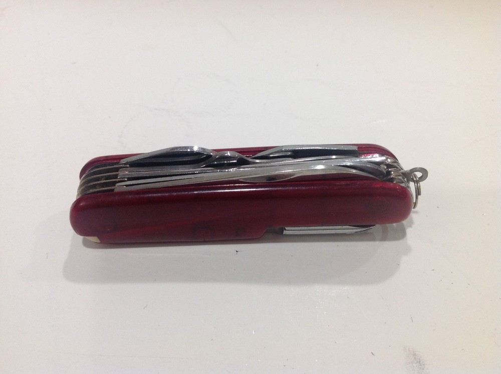 Multi-tool Pocketknife Red 14 tools Stainless Steel 3-1/2" Inches long