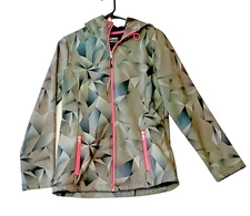 Xersion Jacket Womens S Gray Black Slim Full Zip Long Sleeve Pockets Activewear