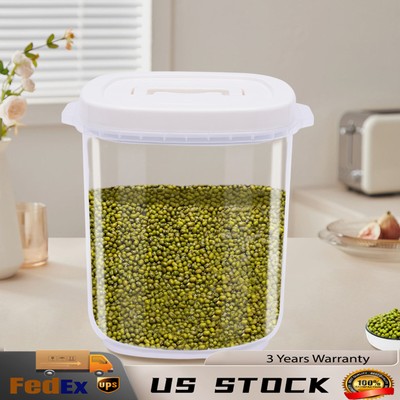 Large Airtight Food Storage Bin Dry Food Flour Rice Bean Container w/ Lid 20 lbs