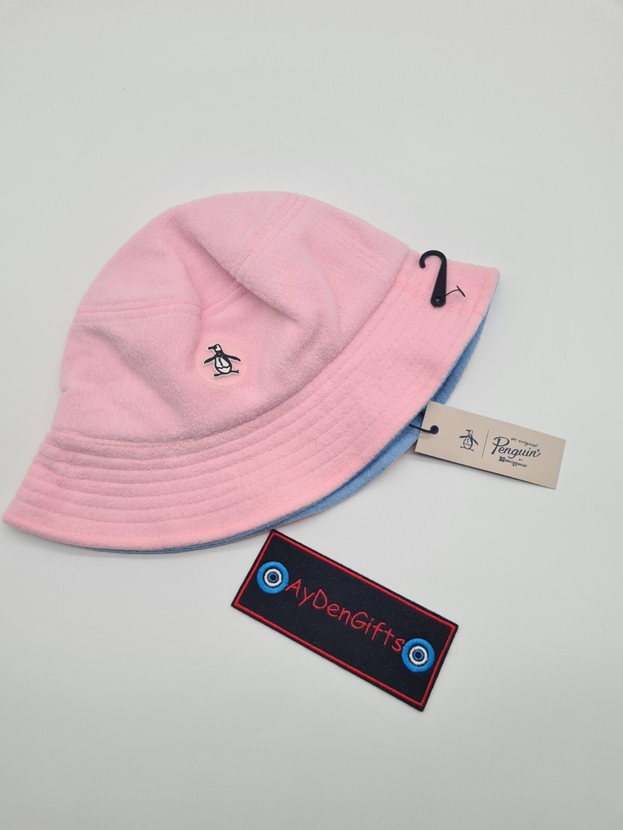 Original Penguin Pink Flat Top Bucket Festival Hat One Size Hats