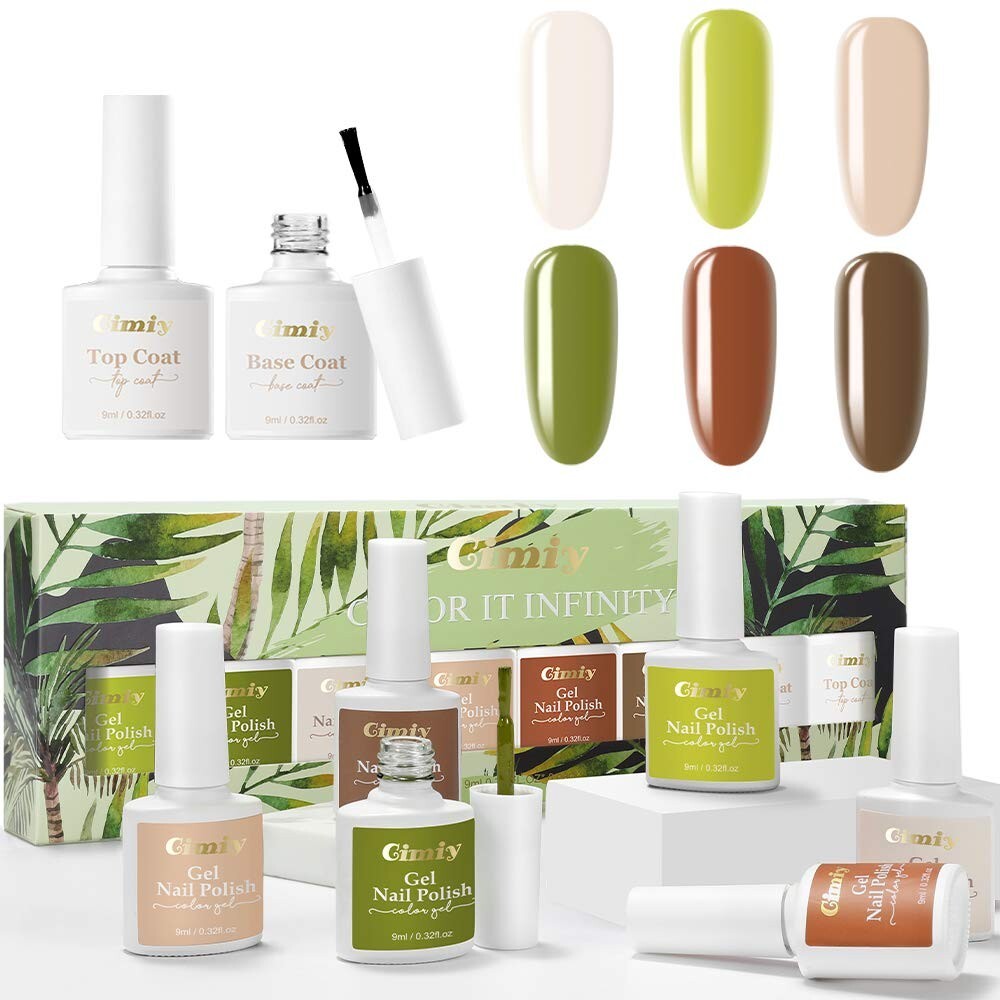 8-Piece Non-Toxic Gel Nail Polish Set - Long-Lasting Shine-image