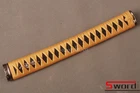 Black Rayskin Brown Ito Cord  Handle Tsuka 26cm  For Samurai Sword Katana