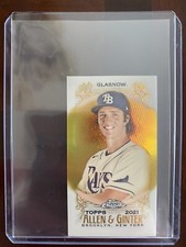 2021 Allen & Ginter Chrome Base Mini Gold #151 Tyler Glasnow /50 Tampa Bay Rays