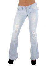 The Sexy Flare By Fashion2Love Bootleg Ripped Premium Bootcut Jeans