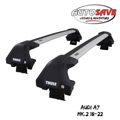 THULE - WingBar Edge Silver Alu. Roof Bar Set to fit Audi A7 Mk.2 (2018-22) PAIR
