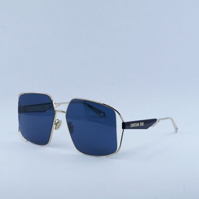 Dior ARCHIDIOR S1U B0B0 Sunglasses Gold Square Frame, Blue Lenses DIOR ARCHIDIOR S1U B0B0 Gold/Blue 61-16-135 Sunglasses New  main image 3
