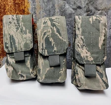 3 Pack ABU USAF MOLLE Double Capacity Pouches Digital Tiger Stripe New Unissued
