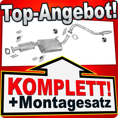 Auspuff für NISSAN TERRANO II 2.7 TD 4x4 SWB 1993-1999 Auspuffanlage