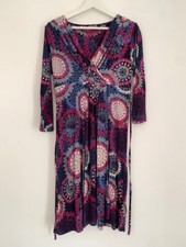 DEBENHAMS fit and flare midi dress, UK size 12, stretch, work, office, travel