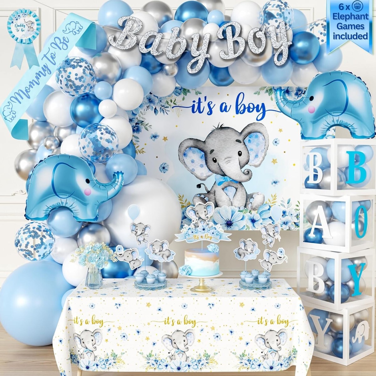 Elegant Baby Shower Decorations For Boy Elegant Baby Centerpiece Ideas For Baby  Shower Boy 187 Pc, image size:1200x1200