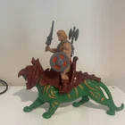 Vintage 1980s MOTU He-man and Battle Cat Action Figures Original