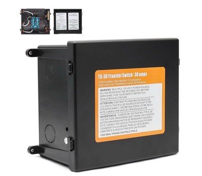 30 Amp Transfer Switch, Automatic Generator Transfer Switch for RV, Shore Power,