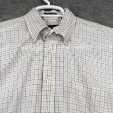 Chaps Ralph Lauren Button Down Shirt Mens 15.5 34/35 White Long Sleeve Preppy