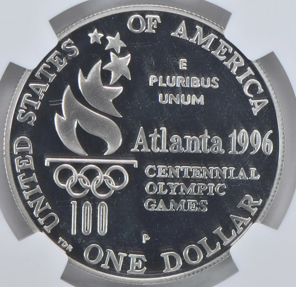 1996-P Paralympics Commemorative Silver Dollar PF69 UCAM NGC Brown Label *2712 - Image 4 of 4
