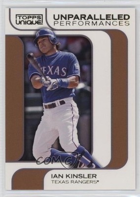 2009 Topps Unique Unparalleled Performance Bronze Select 26/99 Ian Kinsler 0a2
