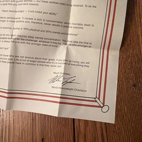 Mike Tyson's Punch-Out Nintendo NES Punchout Original Letter & Manual (writing)