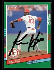 Ken Hill signed auto 1991 Donruss #670 card St. Louis Cardinals