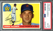1955 Topps #124 Harmon Killebrew RC PSA 8 Very Nice! HOF Washington Nationals