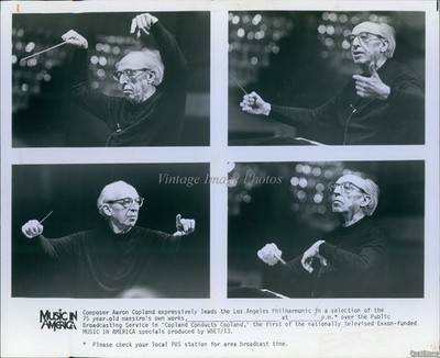 1976 Los Angeles Aaron Copland Los Angeles Philharmonic Vintage Photo 8x10
