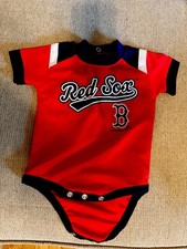 Team Athletics Boston Red Sox Baby Red Bodysuit 3-6M 