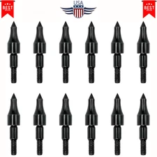 12pcs 100 Grain Field Points Target Practice Crossbow Arrow Points Arrow Tips