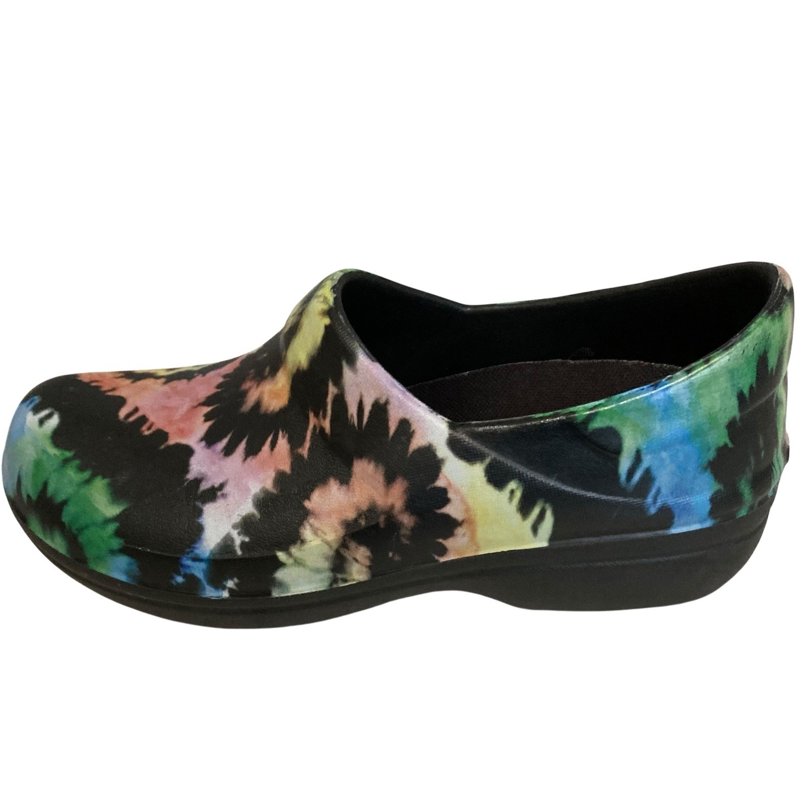 Zueco de trabajo CROCS para mujer EE. UU. 6 Tie Dye Neria Pro II antideslizante bloqueo cómodo 205385