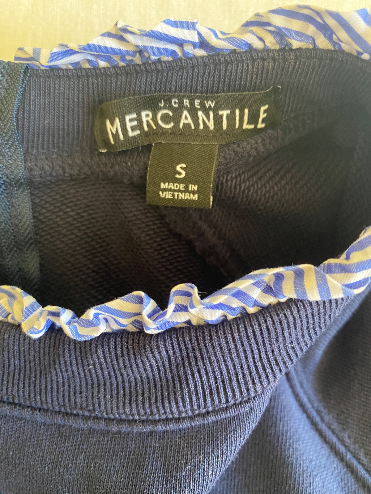 J Crew Merchantile Zip Pullover Solid Stripe Swea… - image 5