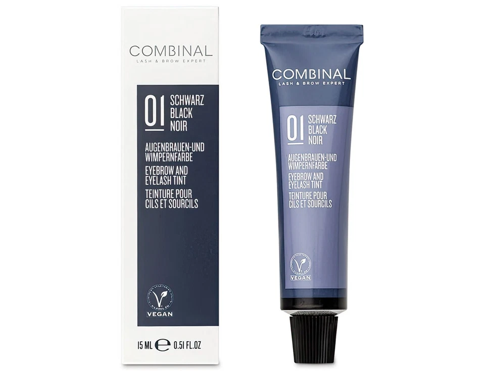 Combinal Eyelash & Eyebrow tint 6 Colour, 15ml inc. Black, Blue, Brown, Grey