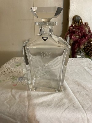 7 in Orrefors Signed & Engraved Crystal Glass Decanter SSGA 1962