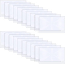 Fresnel Lens, 20 Pieces 3X Pocket Size Magnifier Lenses Credit Card Magnifier Wa