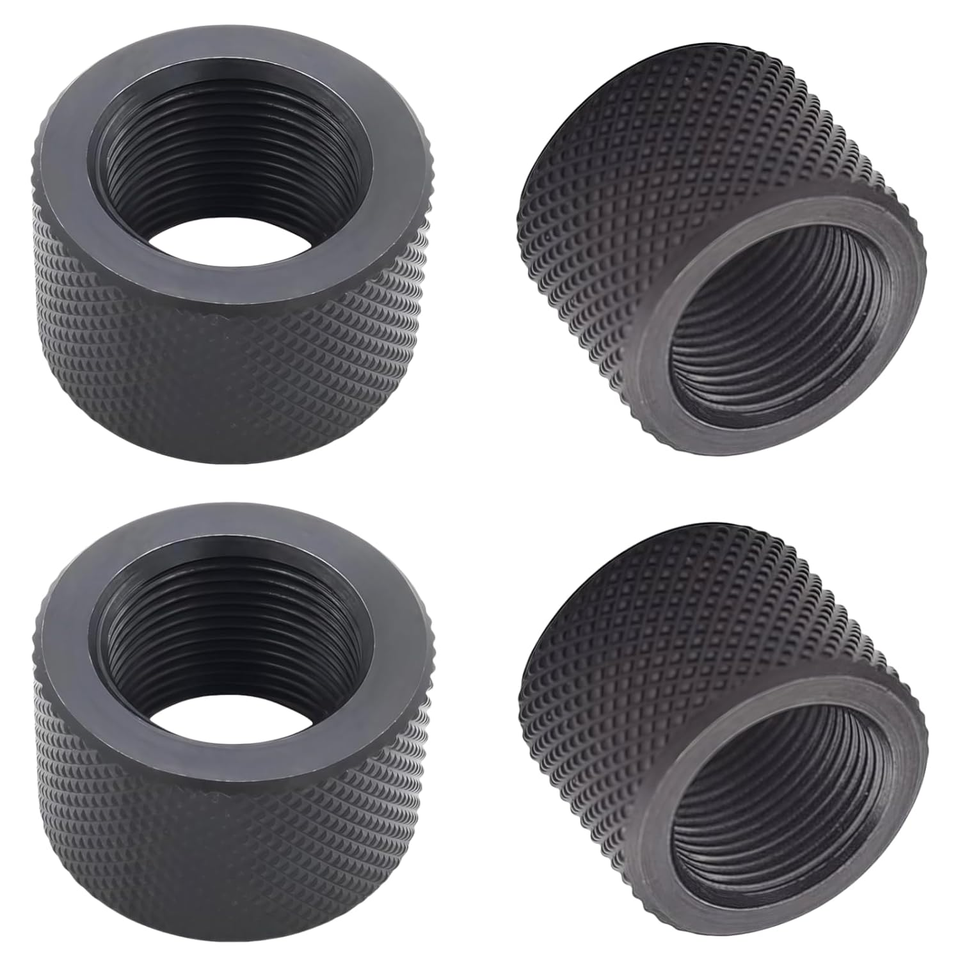 4 Pack 1/2 X 28 & 5/8 X 24 Thread Protector Steel For,22LR .223 5.56 ...
