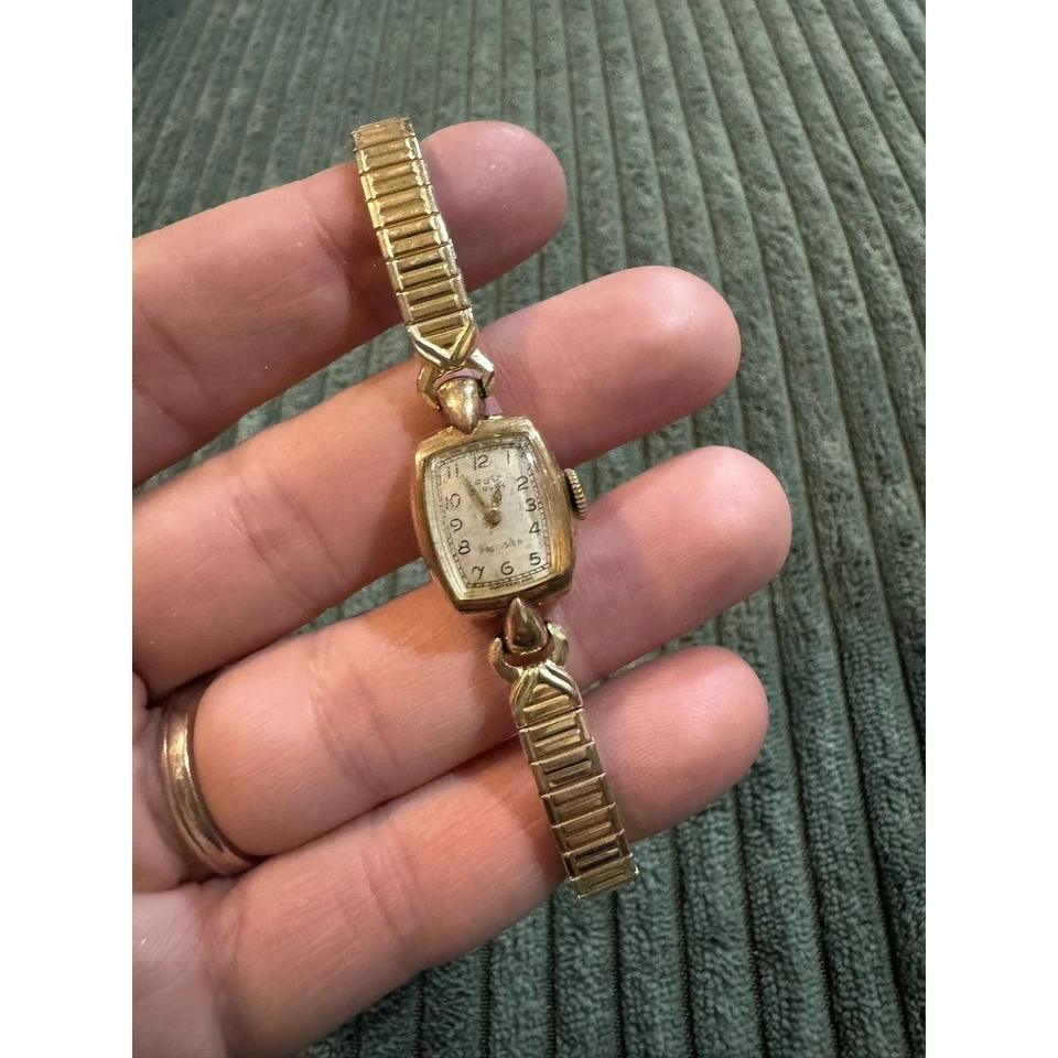 Vintage Gruen Curvex Precision 10K Gold Filled Swiss Ladies Watch Elegant - Image 4 of 4