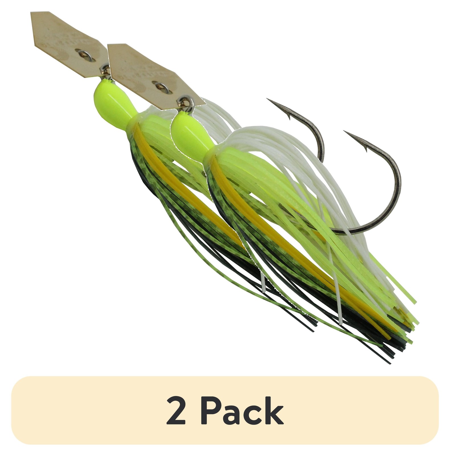 (2 pack)ChatterBait Chatter Bait Original Lures, 3/8 oz, Chartreuse Sexy Shad - Image 1