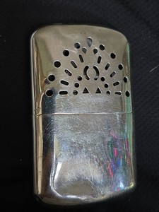 Vintage Metal Chrome Pocket Hand Warmer Hong Kong