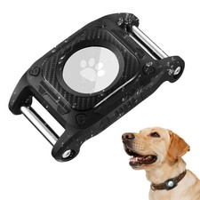 Petanims Dog Collar Holder, Holder for Pet Collar, Waterproof Air Tag Black
