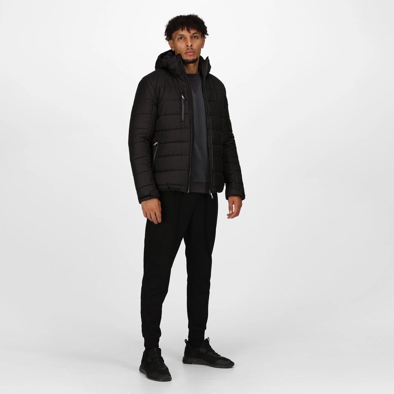 Regatta Navigate black/grey men's Ripstop thermal insulated jacket #TRA241