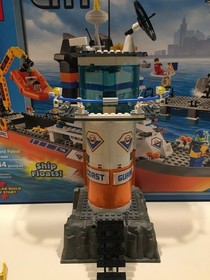2008 Lego City 7739 Coast Guard Patrol Boat & Tower Complete Box + Instructions