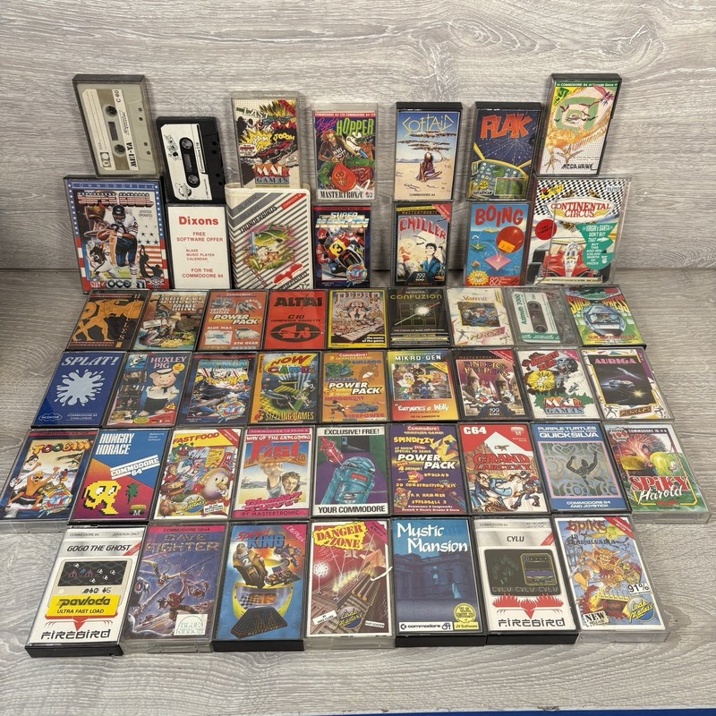 Commodore Amiga & C64 Retro Game Large Bundle 48 Cassette Games Job Lot