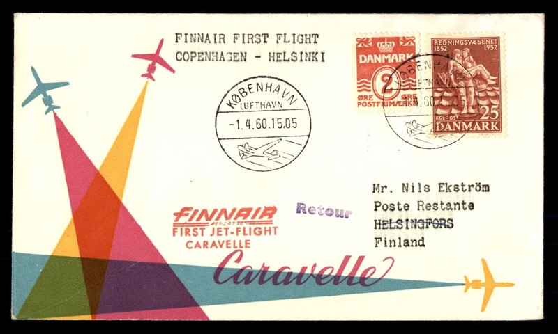 Mayfairstamps Denmark 1960 Copenhagen to Helsinki First Flight Cover cca_10759