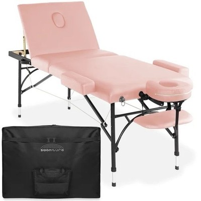 Saloniture Professional Portable Folding Massage Table SAL-TABLE-155-PNK New