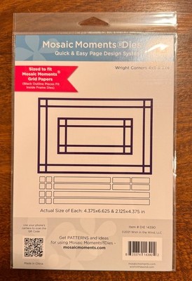 BRAND NEW!  Mosaic Moments JUST RELEASED Wright Corners 4x6 & 2x4 SHIPS FREE!