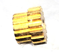 16 Tooth Brass Pinion Gear 48 Pitch .093 Bore Motor Shaft No Screw Slot Car