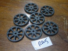 6 Antique Cast Iron Wheel Toy Wagon Tractor Car 8 Spoke 1 3/8"